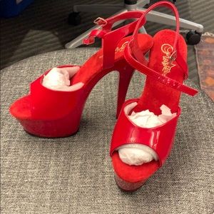 •RED PLEASER HEELS•